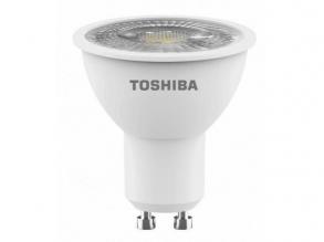 LED lámpa , égő , szpot , GU10 foglalat , 4 Watt , 38° , meleg fehér , TOSHIBA , 5 év garancia