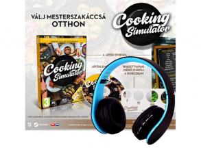 Cooking Simulator PC játékszoftver + Stansson BHC203BK Bluetooth fekete-kék BT fejhallgató csomag