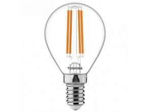 LED lámpa , égő , izzószálás hatás , filament , E14 foglalat , 4.5 Watt , dimmelhető , meleg fehér , TOSHIBA , 5 év garancia