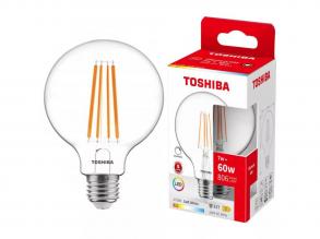 TOSHIBA LED SZÁLAS G95 E27 7W 2700K DIM