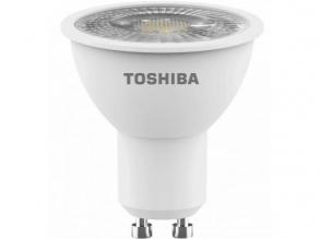 LED lámpa , égő , szpot , GU10 foglalat , 7 Watt , 36° , meleg fehér , dimmelhető , TOSHIBA , 5 év garancia