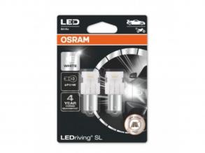 LED lámpa , égő , autó izzó , jelzőlámpa/irányjelző , 2 db-os csomag , P21W , 1.40 Watt , hideg fehér , Plug&Play , OSRAM LEDriving , HL Easy
