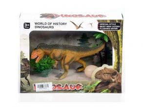 Allosaurus figura tojással és növényekkel