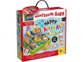 Montessori: Boldog állatok játékgyűjtemény 67db-os szett - Lisciani