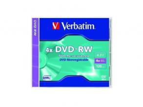 VERBATIM DVD-RW 4,7GB 4X normál tokos DVD lemez