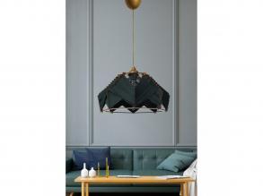 Opviq, 687HMY1461, Smaragdzöld csillár, 20 cm magasság x 35 cm szélesség, műanyag ház, E27 aljzat (max. 40 W), 60 cm Kábel