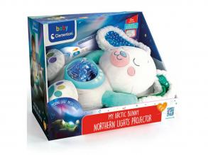 Plüss nyuszi északi fény projektor - Clementoni baby