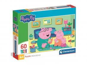Peppa Malac családi móka 60 db-os Supercolor puzzle - Clementoni
