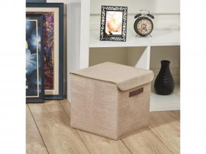 Világosbarna juta filc tárolódoboz, 30x30x30 cm | Tartós & Stílusos
