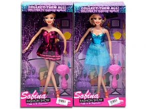 Sofina Divatbaba fésűvel és táskával 2 változatban