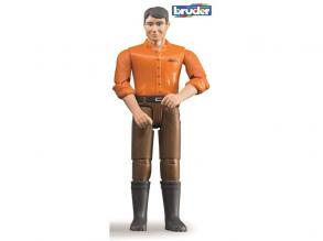 Bruder Munkás férfi figura, barna nadrágban