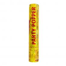 Party konfetti kilövő, arany - 28 cm