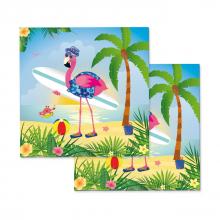 Flamingós parti szalvéta, 20 db