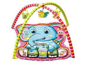 Elefántos baby játszószőnyeg plüss állatokkal 72x65x47cm