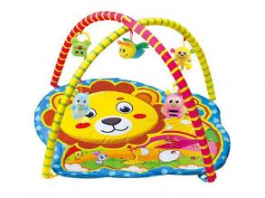 Oroszlános baby játszószőnyeg plüss állatokkal 72x65x47cm