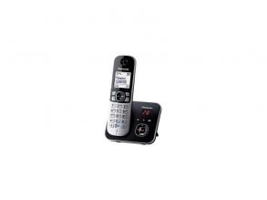 Panasonic KX-TG6821PDB DECT fehér háttérvil. kihang. üzenetrögzítős hívóazonosítós fekete telefon