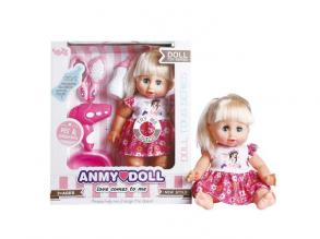 Pisilős baba bilivel, hajszárítóval és kiegészítőkkel