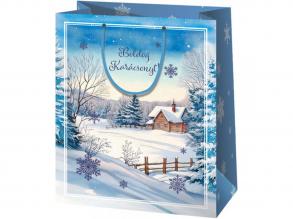 Cardex: Havas táj karácsonyi nagy méretű ajándéktáska 26x13x33cm