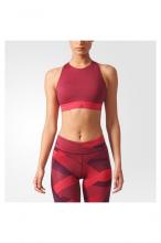 Halter Adidas női piros mintás színű training sportmelltartó