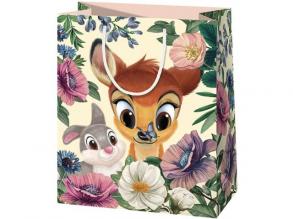 Bambi a virágok közt közepes méretű ajándéktáska 18x23x10cm-es