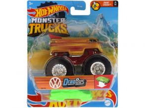 Hot Wheels - Monster Trucks: VW DragBus járgány roncsautóval 1/64 - Mattel