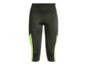 Ua Fly Fast 3.0 Speed Capri Under Armour női zöld színű futás melegítő nadrág 3/4-es