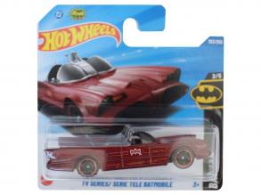 Hot Wheels: TV Series Batmobile bordó kisautó 1/64 - Mattel
