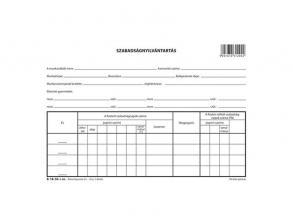 B.18-50 A5 fekvő szabadságnyilvántartás