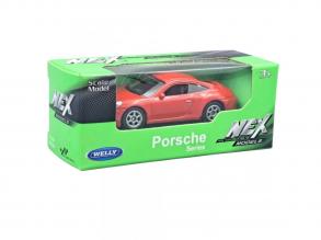 Welly: Porsche 911 (991) Carrera S piros fém kisautó modell 1/64