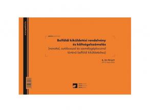 B.18-70/UJ A4 25x2lap fekvő belföldi kiküldetési rendelvén