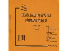 C.318-119/V 50x3lapos deviza bevételi pénztár bizonylat