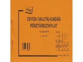 C.318-120/V 50x3lapos deviza kiadási pénztár bizonylat