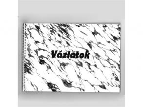 B4 famentes vázlatfüzet