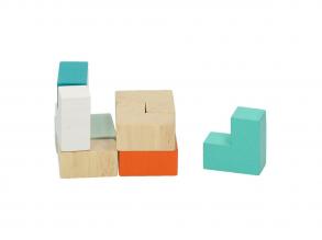 3D puzzle kocka, fém dobozban