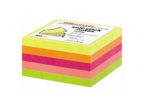 Office Depot 76x76mm öntapadós neon kockatömb