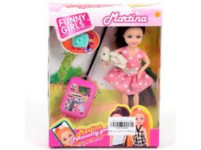 Martina baba gurulós bőrönddel