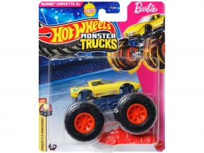 Hot Wheels Monster Trucks: Barbie Corvette XL kisautó 1/64 - Mattel