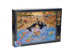 Cartoon puzzle, 1000 darabos - Egy nap a strandon