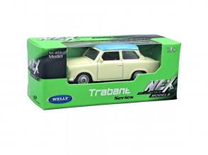 Welly: Trabant fehér fém kisautó modell 1/64