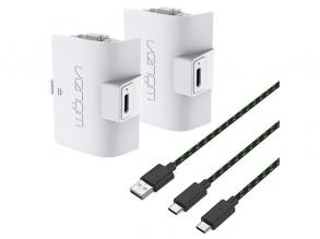 Venom VS2874 Xbox Series S & X fehér kapacítása (1100mAh) akkucsomag (2 db) + 3 méter töltőkábel