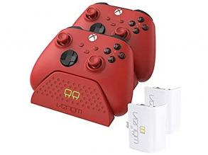 Venom VS2879 Xbox Series S & X piros dupla töltőállomás + 2 db akkumulátor