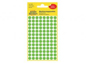 Avery 3592 8mm visszaszedhető 416db-os fűzöld jelölőpont