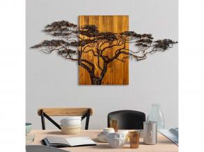 Kézzel festett fa falkiegészítő, 144x70 cm, 100% fa