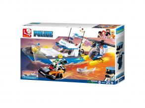 Sublan építőjáték rendőrhajó