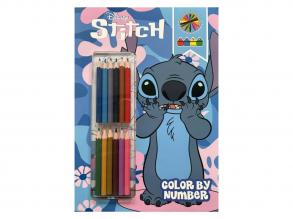 Stitch kifestőkönyv, festés számok alapján