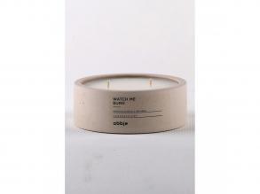 Bézs Amber Essence gyertya, 100% beton, 12cm x 4,5cm