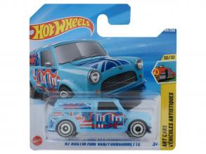 Hot Wheels: '67 Austin Mini Van kék kisautó 1/64 - Mattel