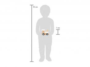 Small Foot - Fa betűvonat - fehér Polar mozdony - 12 darab