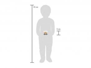 Small Foot - Fa betűvonat - fehér Polar kocsi - 12 darab