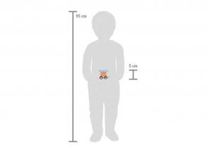 Small Foot  Polar fa betűs vonat  kocsik lazacrózsaszín és kék  12 darab